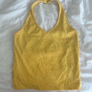 Yellow American Eagle Halter style top - S